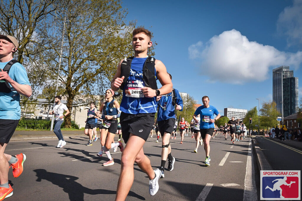 Une vue du parcours du marathon de Manchester